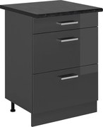 Szafka dolna do kuchni antracyt wysoki połysk 60x60x81.6 r-line