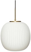 Biała lampa wisząca ze szklanym kloszem ø 32 cm Serene – Hübsch