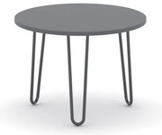 Okrągły stolik kawowy SPIDER, średnica 60 cm, czarna podstawa, grafit