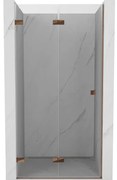 Mexen Lunar-F drzwi prysznicowe składane lewe 60 cm, transparent, różowe złoto - 836-060-000-60-00-L