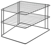 Czarna dodatkowa półka ze stali nierdzewnej 25x25 cm Palio – Metaltex