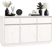 Skandynawska duża biała komoda z 3 szufladami E9-N32