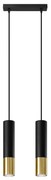 Sollux SL.0953 - Żyrandol na lince LOOPEZ 2xGU10/10W/230V czarny/złoty