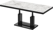 Rozkładany ławostół z marmurowym blatem Quadro Lux marmur/czarny