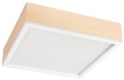 Lampa sufitowa NATURAL SQUARE 4xE27/15W/230V 39x39 cm sosna/biała