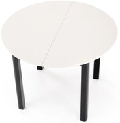 Stół okrągły rozkładany płyta kaszmir/czarny 102-142/102/76 cm RINGO