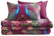 Fioletowa pościel jednoosobowa z satyny bawełnianej 135x200 cm Xanadu Peacock – Matthew Williamson