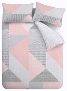 Różowa pościel jednoosobowa 135x200 cm Larsson Geo – Catherine Lansfield