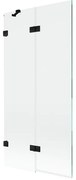 Mexen Lunar parawan nawannowy 2-skrzydłowy lewy 90 x 150 cm, transparent, czarny - 897-090-100-70-00-L
