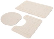 Kremowy antypoślizgowy komplet dywaników łazienkowych D1-R48