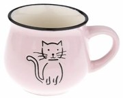Kubek ceramiczny Cat 230 ml,  różowy