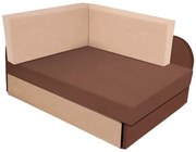 Brązowo Beżowy Narożnik Rozkładany E8-H84