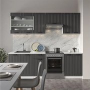 Aneks kuchenny antracytowy dom wiejski/biały 240x60x81.6 fame-line