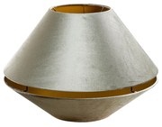 Podwójny abażur welurowy, zielony ze złotym wnętrzem