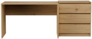 Nowoczesny komplet mebli biurko + komoda dąb artisan M6-M25
