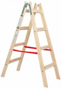 Drabina drewniana domowa 4-stopniowa z wieszakiem 125 cm MOTIVE