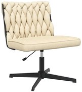 Fotel do biurka glamour kremowy B5-E37