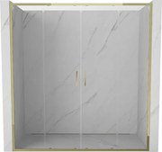 Mexen Exo-S Duo drzwi prysznicowe podwójne rozsuwane 170 cm, transparent, złote - 8152-170-000-50-00