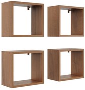 Kwadratowe półki ścienne w kolorze orzech F3-A97