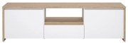 Biało-naturalna szafka pod TV w dekorze dębu 179x52x48 cm Next – Tvilum