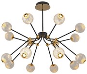 Lampa wisząca LED na pręcie GELA 16xLED/5W/230V 3000K czarny/złoty