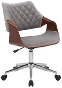 Nowoczesny szary fotel obrotowy E5-K35