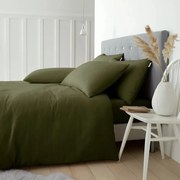 Flanelowa pościel dwuosobowa w kolorze khaki 200x200 cm Brushed – Catherine Lansfield