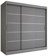 Szafa przesuwna antracyt 200 cm P1-H66