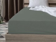 PrzytulneMieszkanie.pl Prześcieradło jersey ciemnozielone 90 x 200 cm