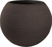 Wazon żywiczny Botticelli Marrone w kształcie kuli, do roślin doniczkowych i ogrodowych, śr. 40x33 cm