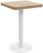 Drewniany barowy stolik na białej nodze R6-G37