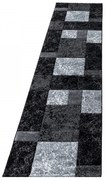 Dywan nowoczesny Hawaii czarno-szary 80 cm x 300 cm