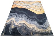 Złoto-czarny dywan w marmurowy wzór glamour M6-Z19
