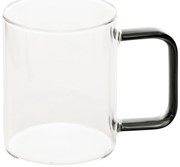 Szklany kubek z barwionym uszkiem, 200 ml