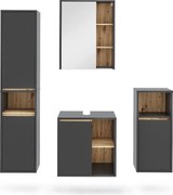 Zestaw mebli łazienkowych szary/artystyczny 60x45.5x60 viola