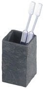 Czarny kubek na szczoteczki do zębów Wenko Slate Rock