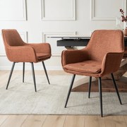 Krzesło Tapicerowane do Jadalni EDRICK Rude Nowoczesne Loft