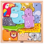 Woody Puzzle na desce Zwierzęta