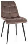 Krzesło tapicerowane CHIC VELVET cappuccino SIGNAL
