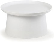 Plastikowy stolik kawowy FUNGO, średnica 70 cm, biały