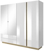 Szafa na ubrania biały + dąb grandson W0-W31