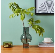 Eglo 421231 - Szklany wazon AMPITABE 28x15,5 cm czarny