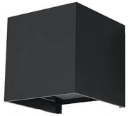 Czarny kwadratowy kinkiet LED z regulacją strumienia - EX532 M8-Z69