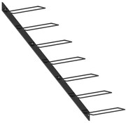 Czarny regał na wino ścienny G4-Z07