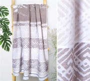 Ręcznik Plażowy Greno Be Happy 90x180 cm brązowy/beżowy GRENO