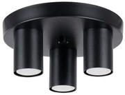 Czarny sufitowy plafon trzypunktowy - M092 A7-L01