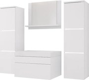Zestaw mebli łazienkowych, Biały Matowy, Biały Matowy, 120 x 110 cm