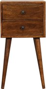 Mini szafka nocna Chestnut z dwiema szufladami