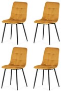 Zestaw krzeseł do jadalni CT-281 YEL4, 4 szt.