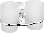 AQUALINE RB105 Rumba Podwójny uchwyt na szklankę, szkło mleczne